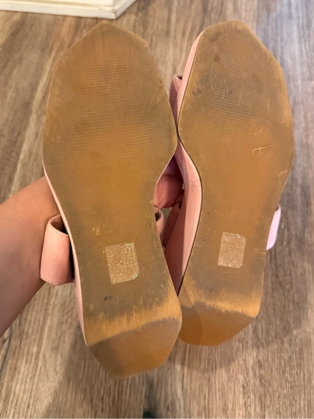 Cecelia New York Baily Sandals Suede Pink Wedges Straps Anthropologie Sz 8.5